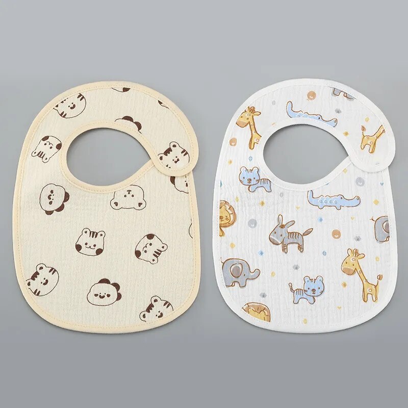 2 Pieces Set Cute Waterproof Feeding Baby Bibs-MamaToddler-Elephant Lion-Mama Toddler