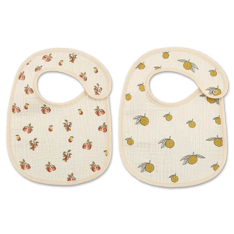 2 Pieces Set Cute Waterproof Feeding Baby Bibs-MamaToddler-Fragrant Pear-Mama Toddler