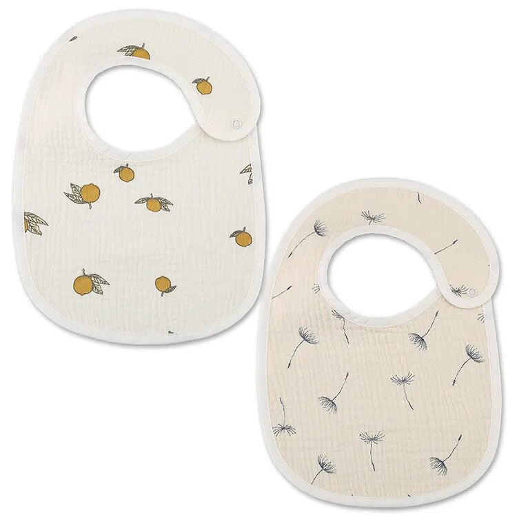 2 Pieces Set Cute Waterproof Feeding Baby Bibs-MamaToddler-Lemon Taraxacum-Mama Toddler