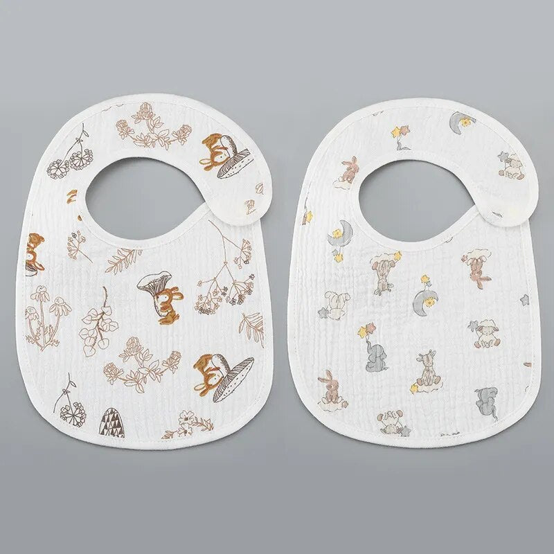 2 Pieces Set Cute Waterproof Feeding Baby Bibs-MamaToddler-Nature Rabbit-Mama Toddler