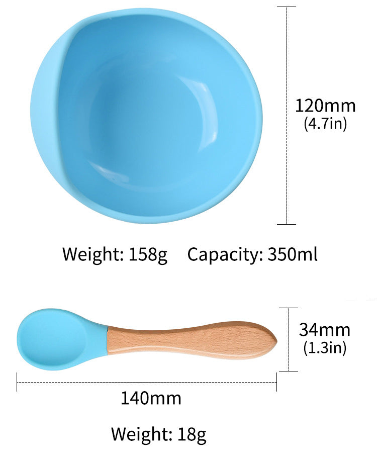 8 Pieces Feeding/Food Silicone Non-Slip Set for Babies-Mama Toddler-Light Brown Pink-Mama Toddler