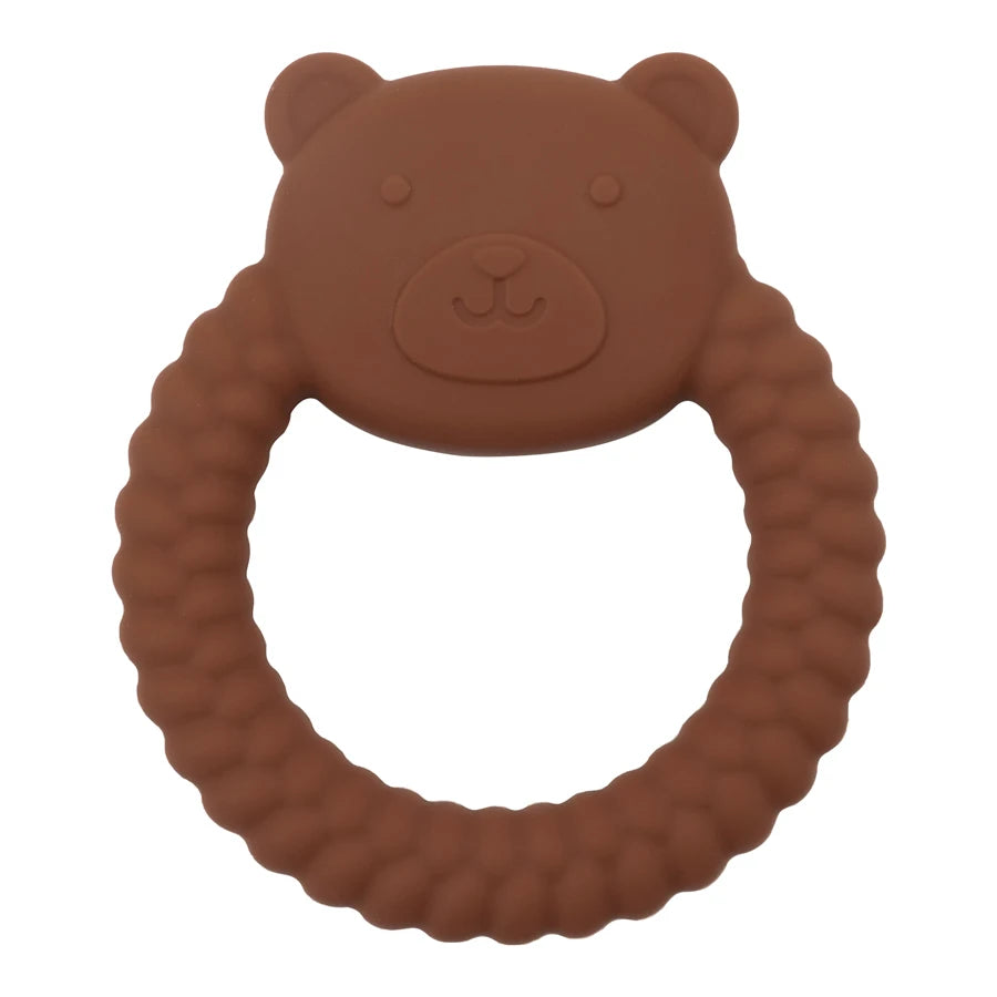 Animal Shaped Teething Silicone Nursing Infant Chewing Toy-MamaToddler-Brown Bear-Mama Toddler