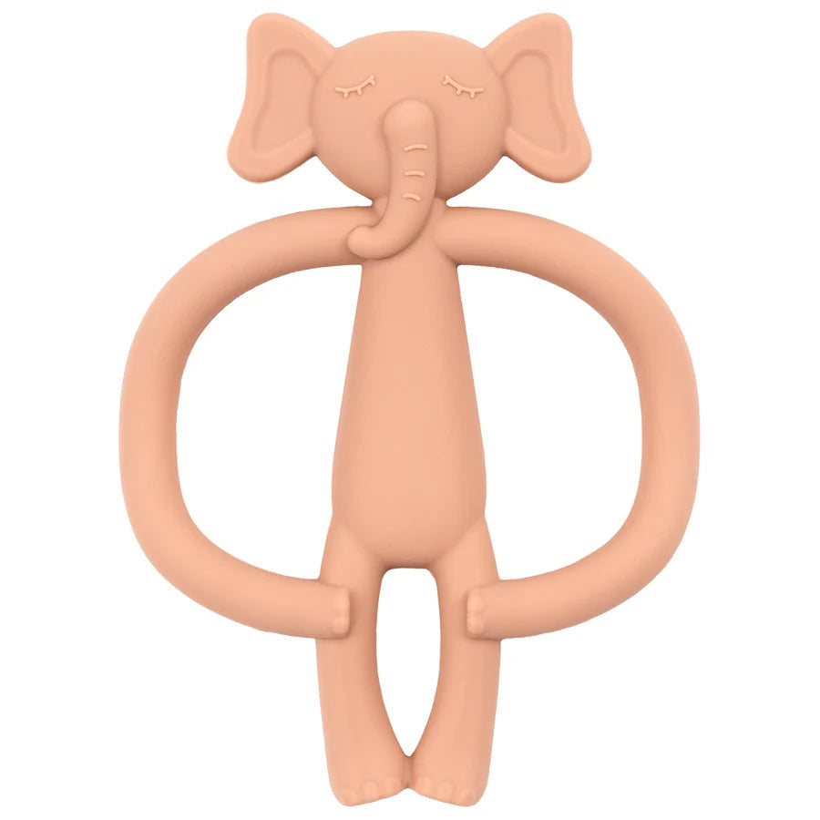 Animal Shaped Teething Silicone Nursing Infant Chewing Toy-MamaToddler-Clay Elephant-Mama Toddler