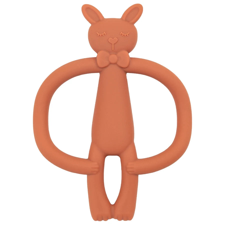 Animal Shaped Teething Silicone Nursing Infant Chewing Toy-MamaToddler-Orange Bunny-Mama Toddler