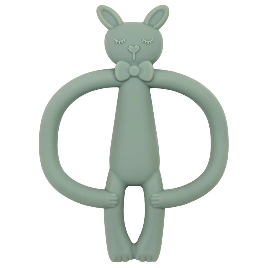 Animal Shaped Teething Silicone Nursing Infant Chewing Toy-MamaToddler-Sage Bunny-Mama Toddler