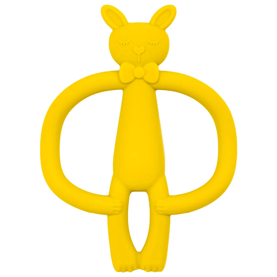 Animal Shaped Teething Silicone Nursing Infant Chewing Toy-MamaToddler-Yellow Bunny-Mama Toddler