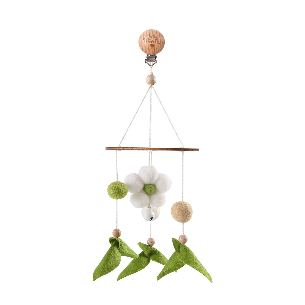 Baby Crib Wooded Hanging Rattle Toys-MamaToddler-Flower-Mama Toddler