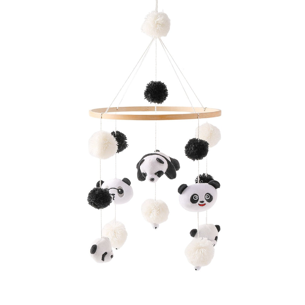 Baby Crib Wooded Hanging Rattle Toys-MamaToddler-Panda-Mama Toddler