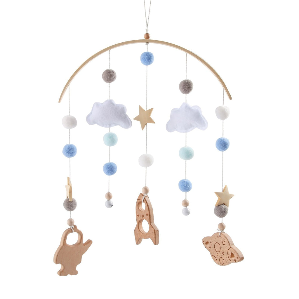 Baby Crib Wooded Hanging Rattle Toys-MamaToddler-Skyscape - Dome frame-Mama Toddler