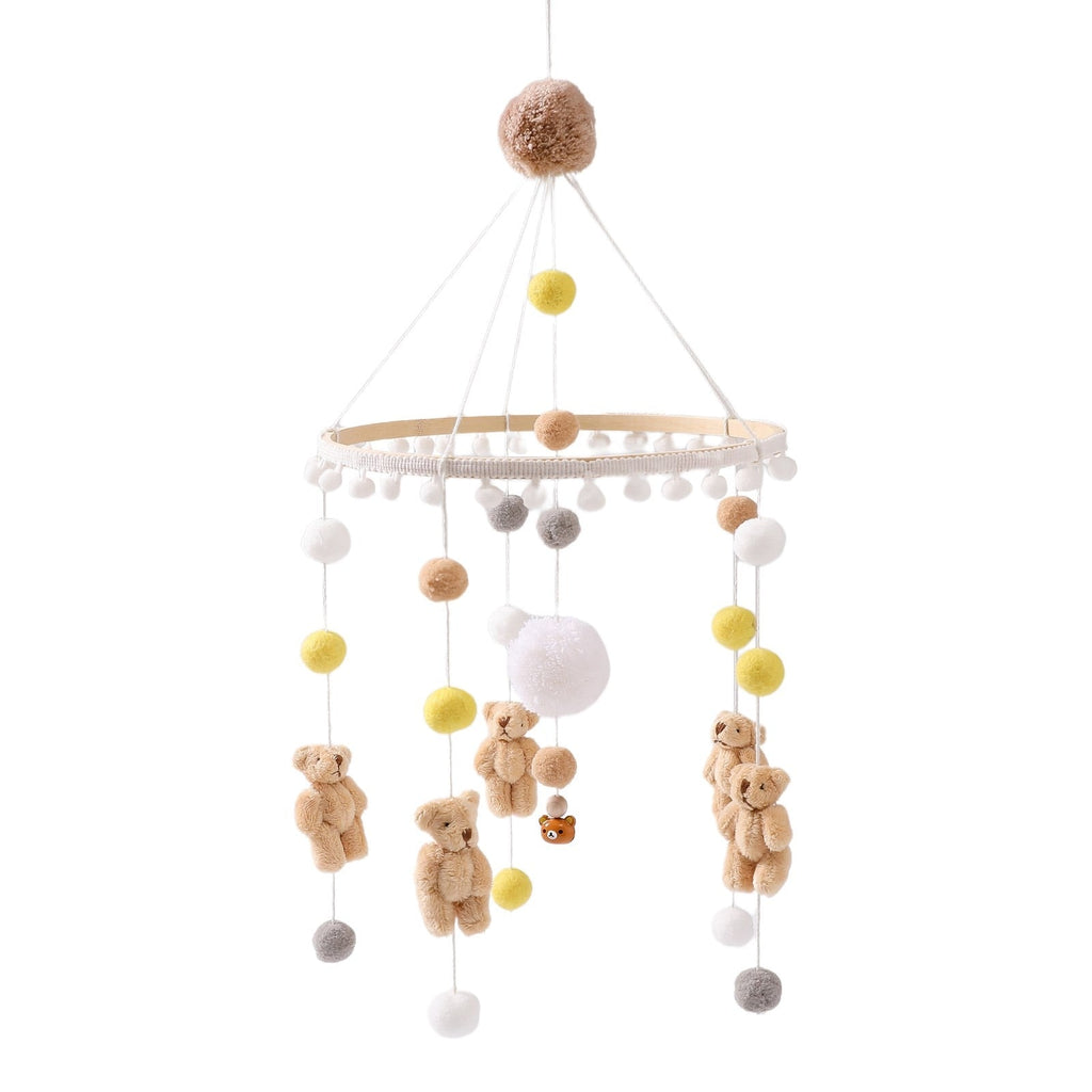 Baby Crib Wooded Hanging Rattle Toys-MamaToddler-Teddy Bear-Mama Toddler