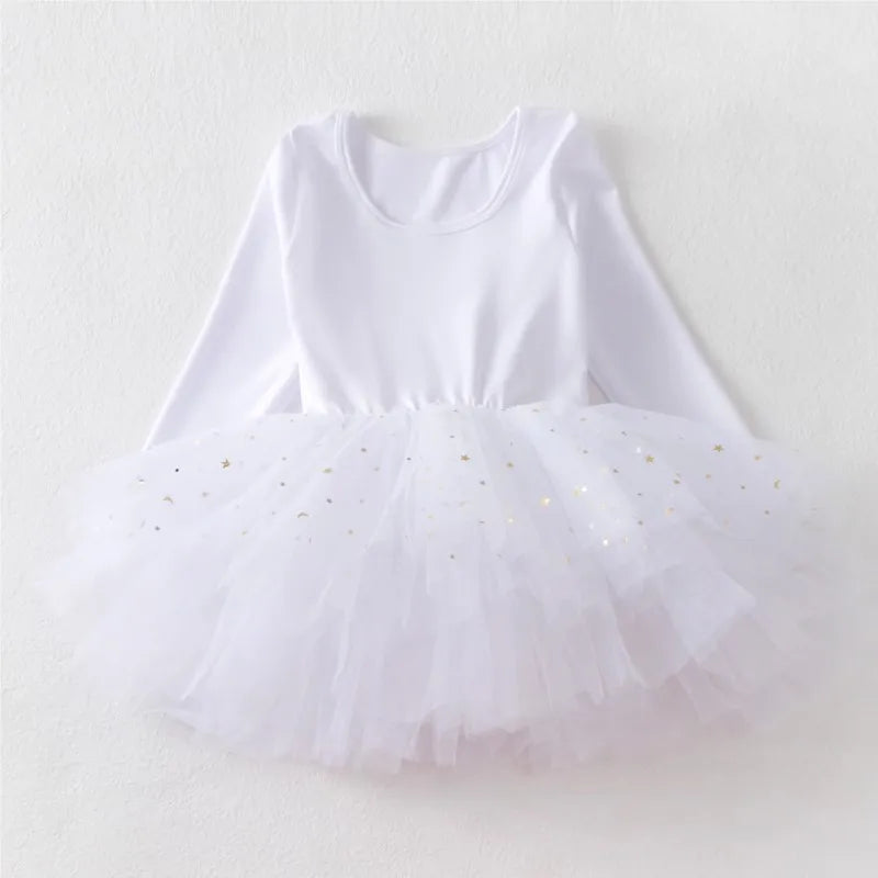 Baby Girl Princess Sequins Ballet Tutu Dress-MamaToddler-White-XS-Mama Toddler