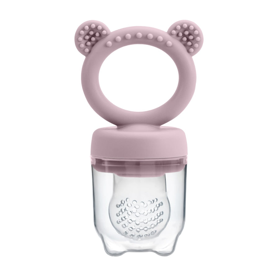 Baby Pacifier Fruit Silicone Feeder With Cover-MamaToddler-Light Pink-Mama Toddler