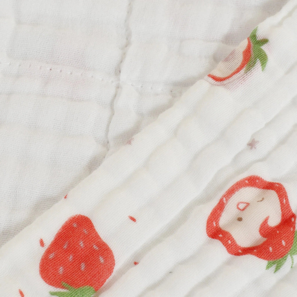 Breathable Muslin Cotton Baby Swaddle Blanket-MamaToddler-Smiling Strawberry-Mama Toddler