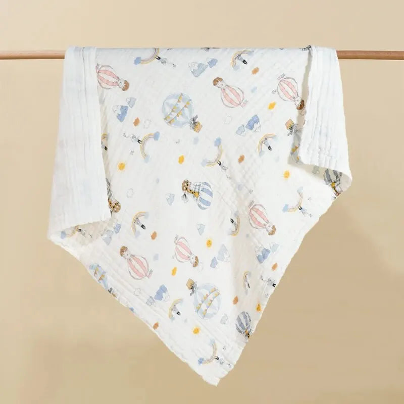 Breathable Muslin Cotton Baby Swaddle Blanket-MamaToddler-Hot Air Balloon-Mama Toddler