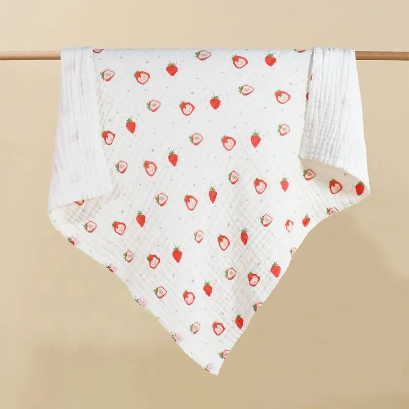 Breathable Muslin Cotton Baby Swaddle Blanket-MamaToddler-Smiling Strawberry-Mama Toddler