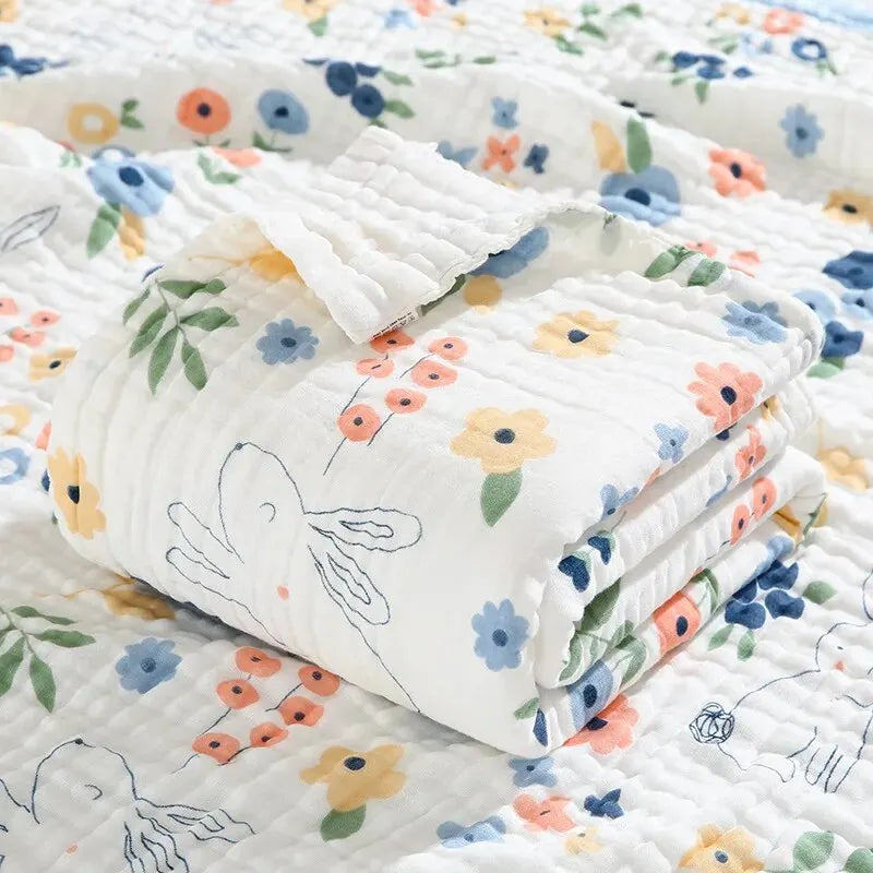 Breathable Muslin Cotton Baby Swaddle Blanket-MamaToddler-Smiling Strawberry-Mama Toddler