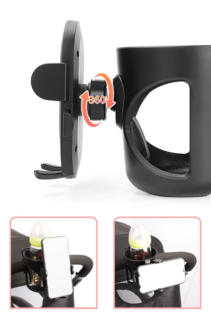 Cup/Bottle & Phone Holder For Strollers-MamaToddler-Rotatable Cup & Phone Holder-Mama Toddler