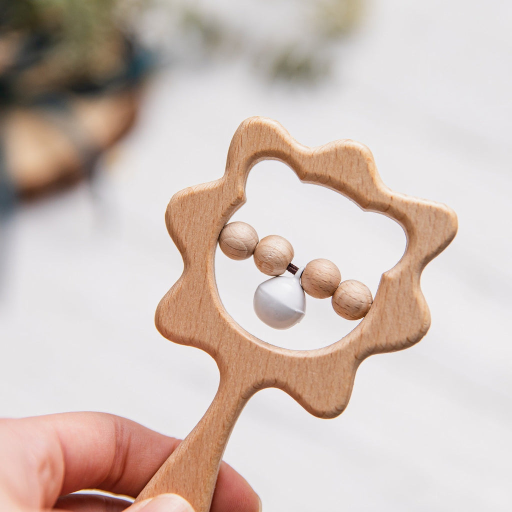 Cute Animals Wooden Rattling Baby Teether-Mama Toddler-Octagram 1-Mama Toddler