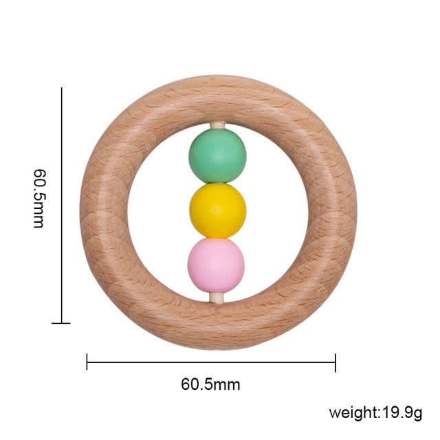 Cute Animals Wooden Rattling Baby Teether-Mama Toddler-Ball Ring-Mama Toddler