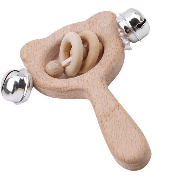 Cute Animals Wooden Rattling Baby Teether-Mama Toddler-Bear 1-Mama Toddler