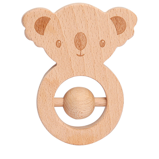 Cute Animals Wooden Rattling Baby Teether-Mama Toddler-Koala 3-Mama Toddler