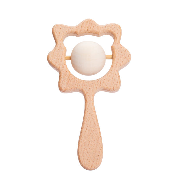 Cute Animals Wooden Rattling Baby Teether-Mama Toddler-Octagram 1-Mama Toddler