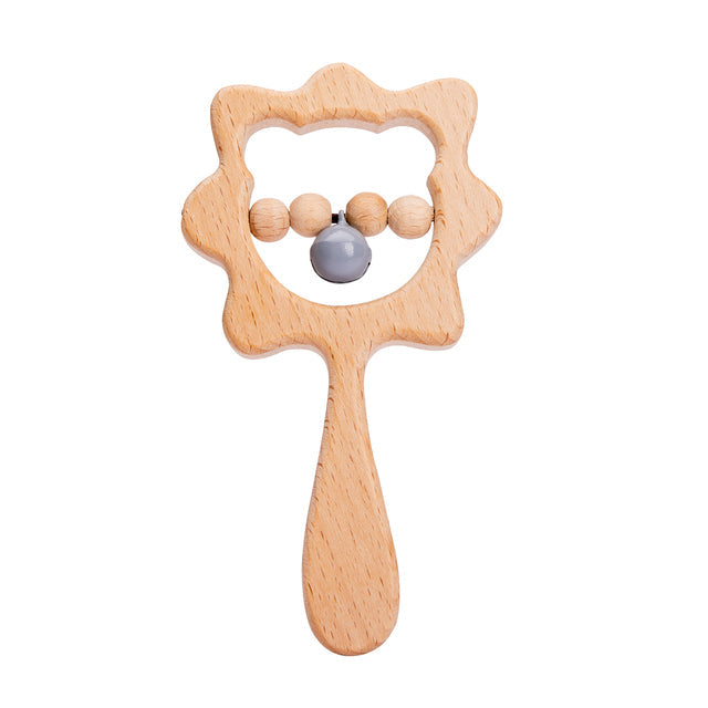 Cute Animals Wooden Rattling Baby Teether-Mama Toddler-Octagram 2-Mama Toddler