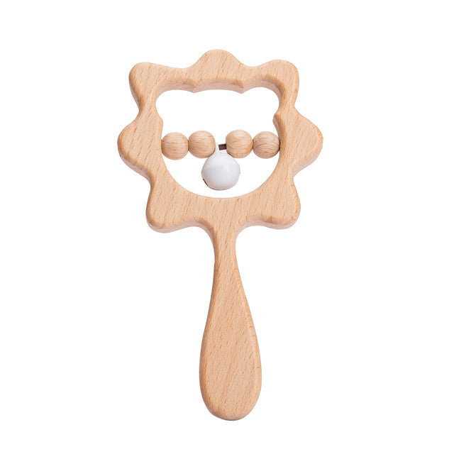 Cute Animals Wooden Rattling Baby Teether-Mama Toddler-Octagram 3-Mama Toddler