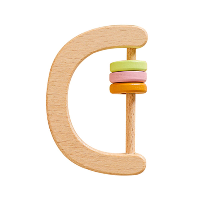 Cute Animals Wooden Rattling Baby Teether-Mama Toddler-Semicircle Ring-Mama Toddler