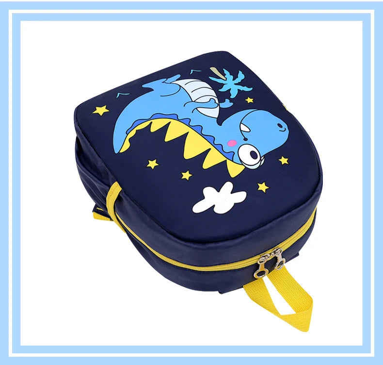 Cute Cartoon Printed Waterproof School Bags-MamaToddler-Navy Dinosaur-Mama Toddler