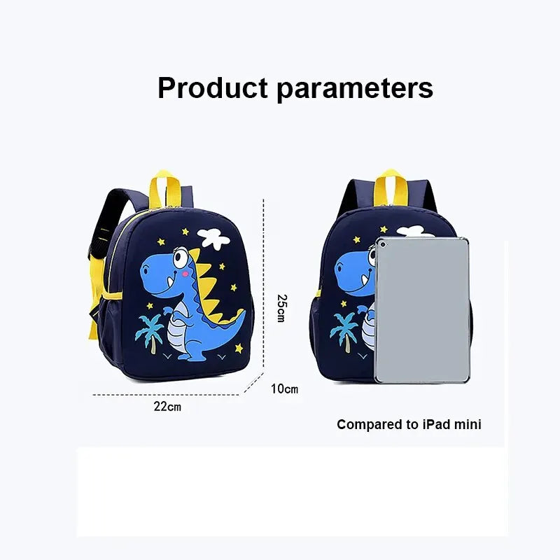 Cute Cartoon Printed Waterproof School Bags-MamaToddler-Navy Dinosaur-Mama Toddler