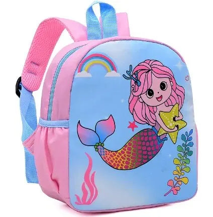 Cute Cartoon Printed Waterproof School Bags-MamaToddler-Navy Dinosaur-Mama Toddler