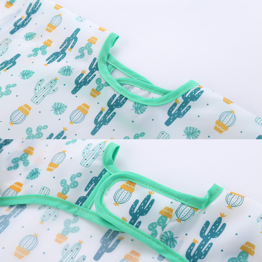 Cute Cartoon Toddler Waterproof Bibs-Mama Toddler-Cactus-For 0-3 Years-Mama Toddler