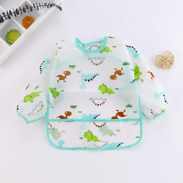 Cute Cartoon Toddler Waterproof Bibs-Mama Toddler-Dinosaur-For 0-3 Years-Mama Toddler