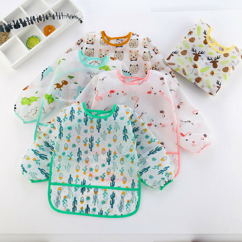 Cute Cartoon Toddler Waterproof Bibs-Mama Toddler-Cactus-For 0-3 Years-Mama Toddler