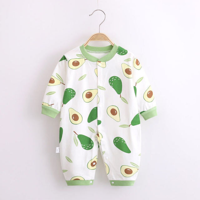 Cute Designs Cotton Baby Long Sleeve Jumpsuit-Mama Toddler-Avocado-3 Months-Mama Toddler