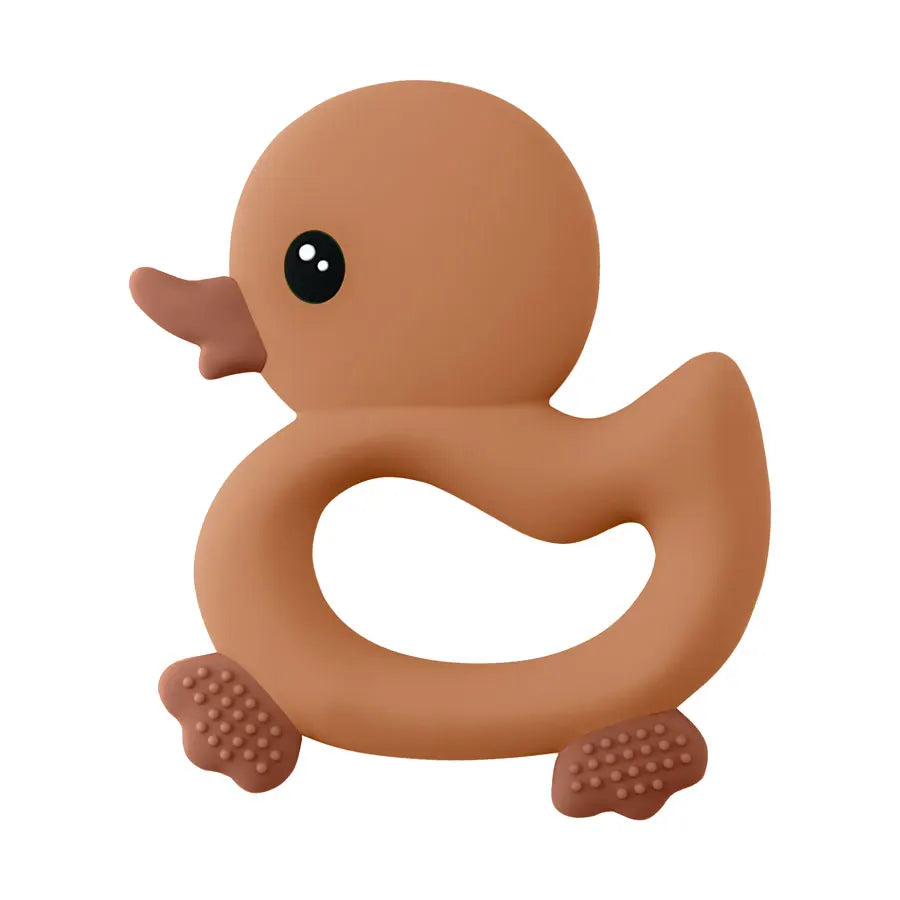 Cute Duck Silicone Baby Teether-MamaToddler-Brown-Mama Toddler