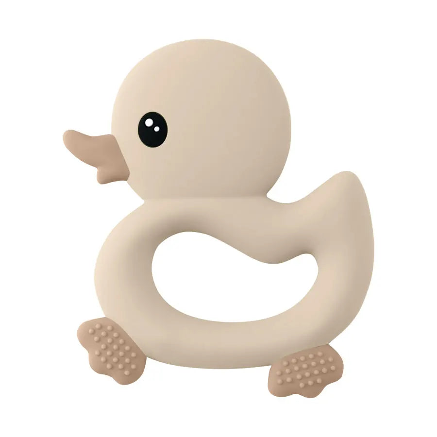 Cute Duck Silicone Baby Teether-MamaToddler-White-Mama Toddler