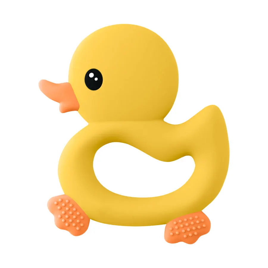 Cute Duck Silicone Baby Teether-MamaToddler-Yellow-Mama Toddler