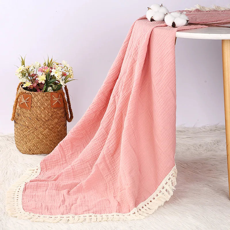 Cute Muslin Cotton Baby Summer Comforter-MamaToddler-Vine-80X65 cm-Mama Toddler