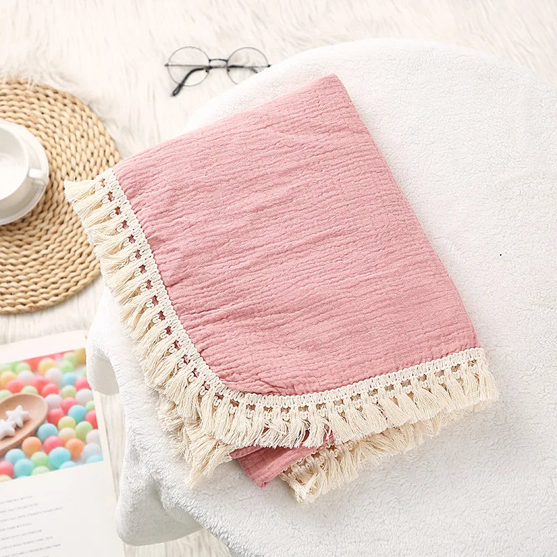 Cute Muslin Cotton Baby Summer Comforter-MamaToddler-Pink-80X65 cm-Mama Toddler