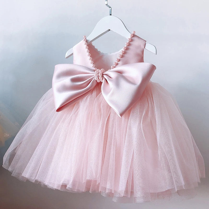 CuteBow Toddler Baby Girls Occasion Dress-MamaToddler-Pink-9-12 Months-Mama Toddler