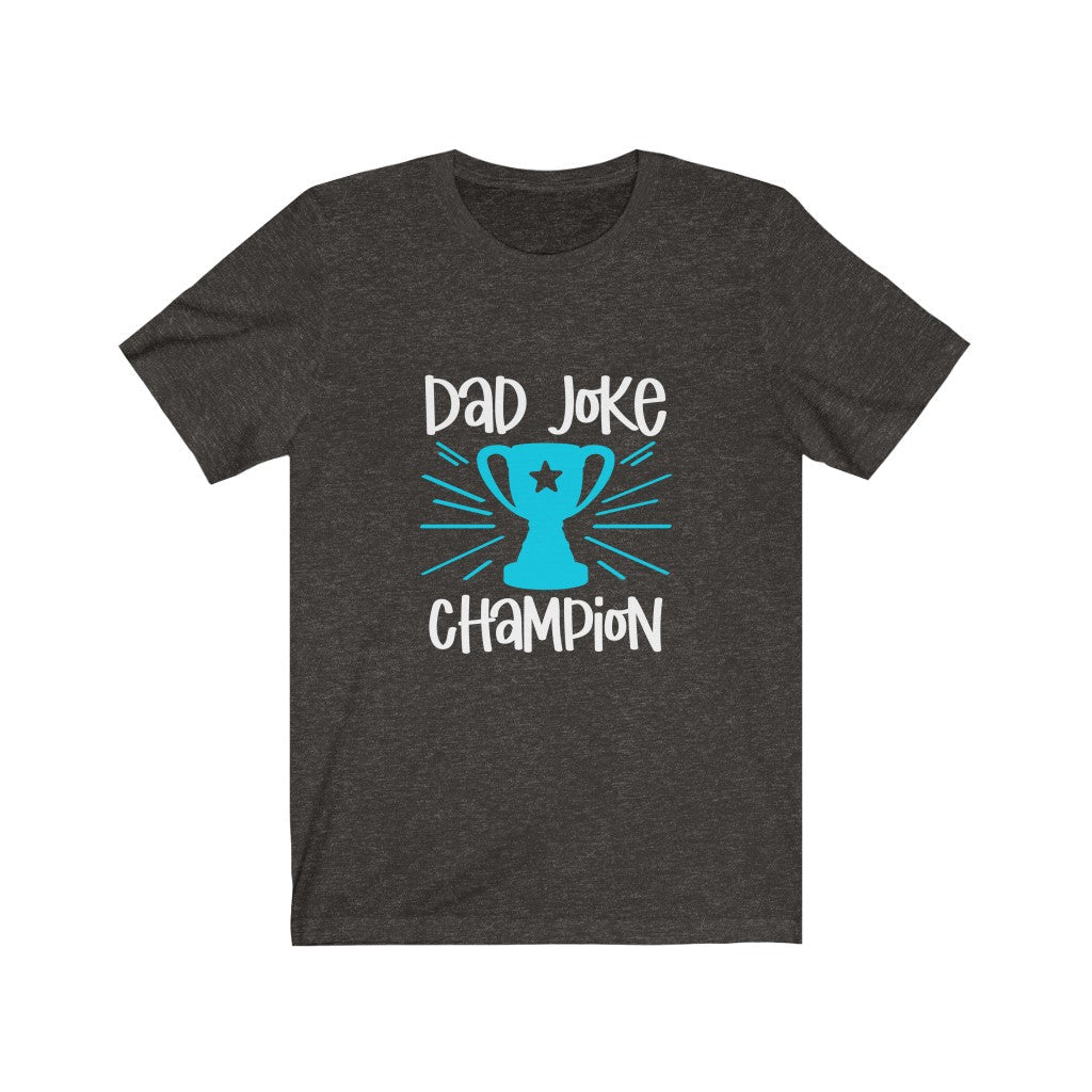 Dad Joke Champion T-Shirt-T-Shirt-Printify-Black Heather-XS-Mama Toddler