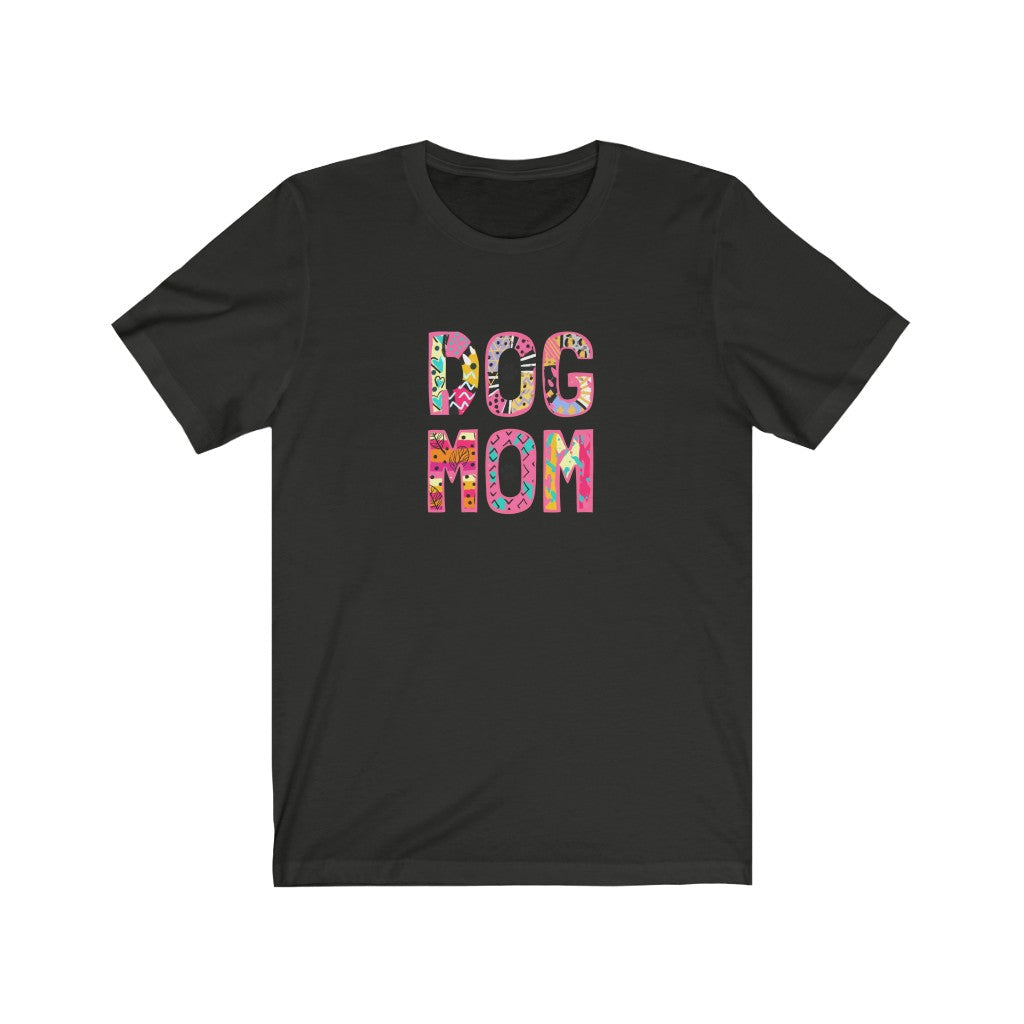 Dog Mom T-Shirt-T-Shirt-Printify-Vintage Black-XS-Mama Toddler