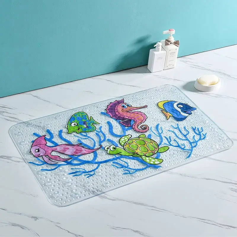 Eco-friendly Cartoon Non-Slip Bathroom Mat-MamaToddler-Under Sea-39x69 cm-Mama Toddler