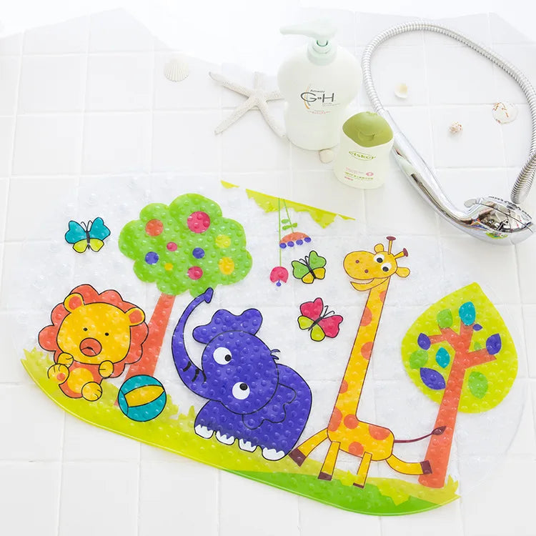 Eco-friendly Cartoon Non-Slip Bathroom Mat-MamaToddler-Animal Kingdom-39x69 cm-Mama Toddler