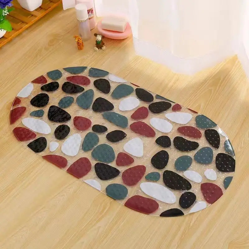 Eco-friendly Cartoon Non-Slip Bathroom Mat-MamaToddler-Pebbles-39x69 cm-Mama Toddler