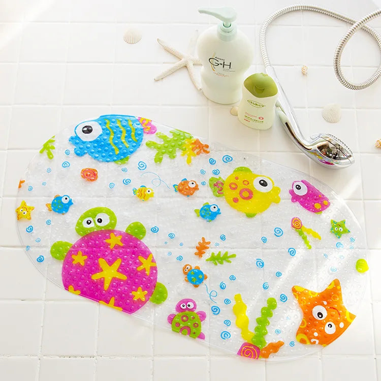 Eco-friendly Cartoon Non-Slip Bathroom Mat-MamaToddler-Sea World-39x69 cm-Mama Toddler