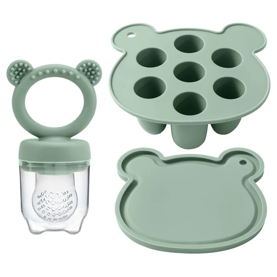 Ice Cream Pops Silicone Mould With Feeding Pacifier-MamaToddler-Green-Mama Toddler