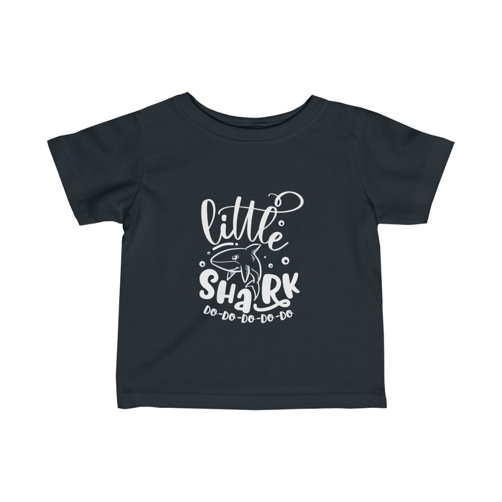 Kids - Little Shark T-Shirt-Kids clothes-Printify-Black-6M-Mama Toddler